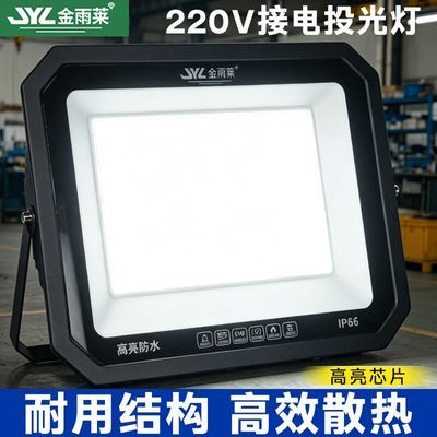 【金雨莱】led投光灯射灯庭院强光超防水亮工地工厂房车间户外照明灯