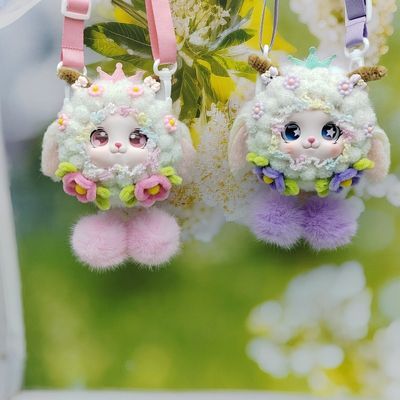 【小羊零钱包成品批发】儿童可爱毛绒斜挎手工diy小羊零钱包【7天内发货】优惠商品图片