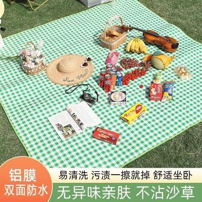 加厚野餐垫户外ins风便携野餐垫防潮垫防水加厚防沙野外地垫野炊