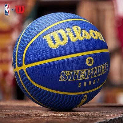 Wilson/威尔胜正品库里联名款橡胶篮球室内外七号训练用球刻字