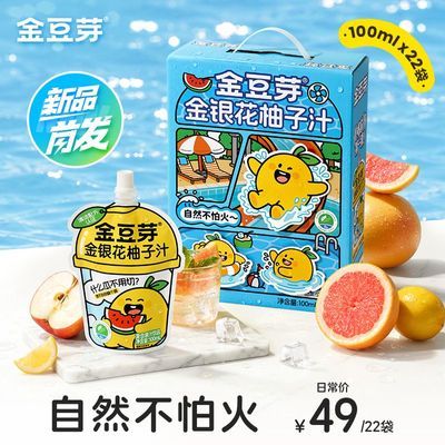 【夏日限定】金豆芽金银花柚子汁夏日礼盒装22袋儿童成人果味饮品