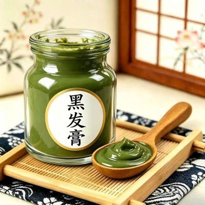 新款【免洗】高级一抹黑深层滋养白转黑发根转黑防脱护发染黑发膏
