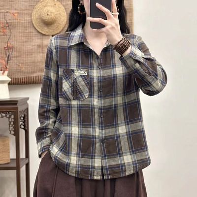 大码设计时尚衬衫上衣气质显瘦新款减龄收腰宽松小清新外穿女衬衣