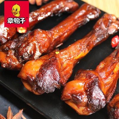 章鸭子湖南特产30g鸭翅根卤味鸭腿开袋即食鸭腿香辣辣味休闲零食优惠商品图片