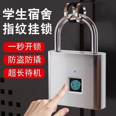 智能指纹挂锁 室内文件柜抽屉锁 行李箱箱子防盗智能电子锁头优惠商品图片