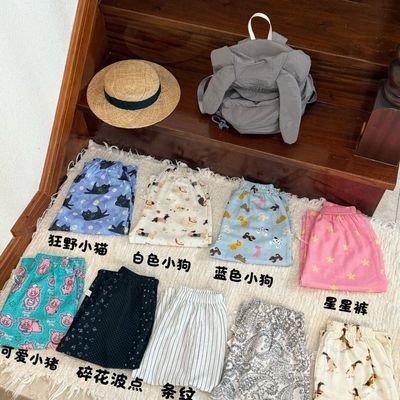 One baby亲子款防蚊裤夏天透气款长裤居家儿童薄款6休闲宽松夏季