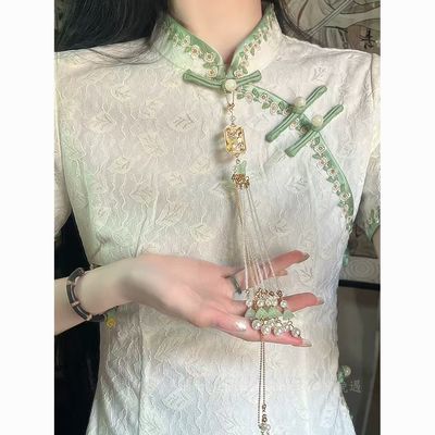 汉服禁步旗袍古风胸针链条压襟胸针流苏古风胸链配饰新中式配饰