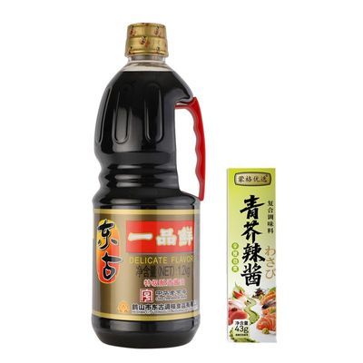 【东古】一品鲜酱油1.2kg特级酿造生抽山葵酱炒菜凉拌刺身三文鱼蘸料优惠商品图片