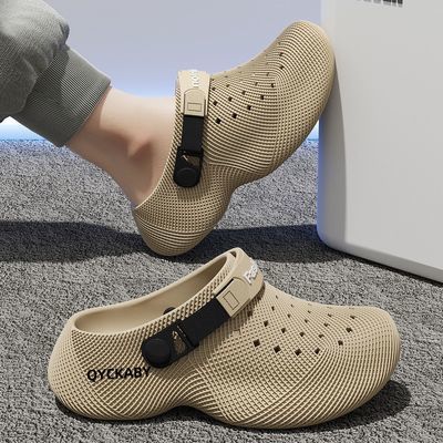 【QYCKABY】 3D立体厚底洞洞鞋男26年夏新外穿防滑透气不闷增高凉拖男