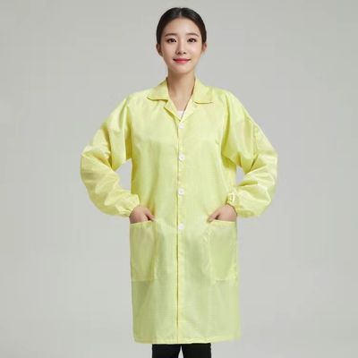 防尘防静电工作服网格静电衣静电服格子网格静电衣中长款便宜上衣优惠商品图片