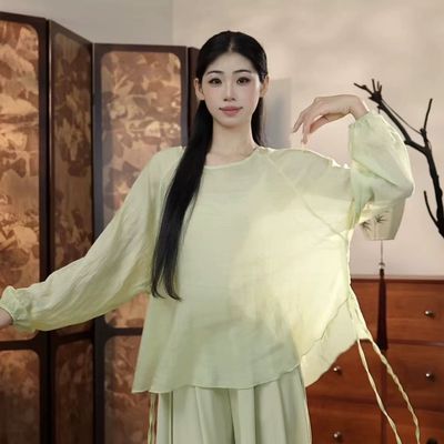 现代舞练功服罩衫女普拉提古典舞透气上衣运动瑜伽