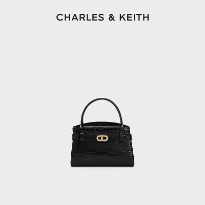 CHARLES&KEITH鳄鱼纹凯莉包手提包斜挎包女CK2-50270880-1