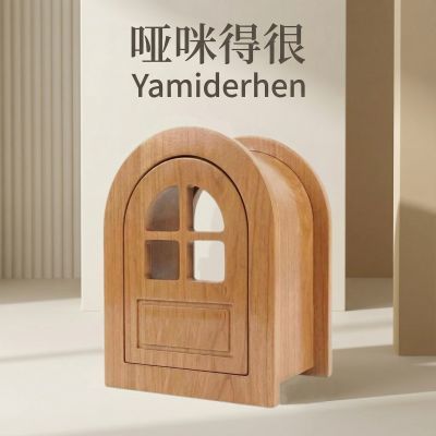 原木猫门洞双向静音自由出入门木质猫洞门卧室门专用猫门墙洞双向