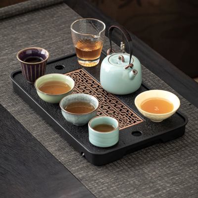 五大名窑茶杯套装泡茶壶汝窑功夫茶具2026新款高档礼盒毕业送老师