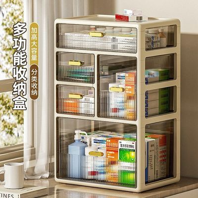 家用多层抽屉医药箱大容量家庭装药盒桌面分格药品收纳柜优惠商品图片