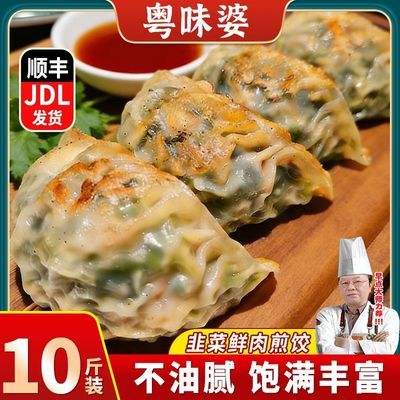 【10盒】港式韭菜大煎饺子马蹄鲜肉日式煎饺商用广式早茶半成品