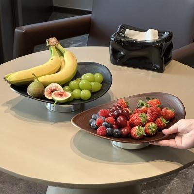 水果盘客厅家用茶几轻奢高端高颜值干果盘精致盘子零食高档托盘优惠商品图片