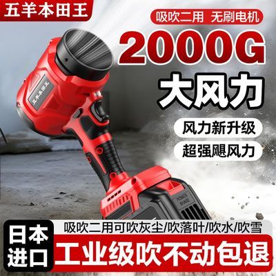 无刷暴力涡轮风扇大功率强力锂电暴风机手持家用吹树叶除雪除尘