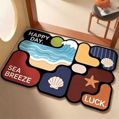 浴室吸水地垫硅藻泥厨房地垫防滑垫吸水入户门洗手间简约拼图垫子