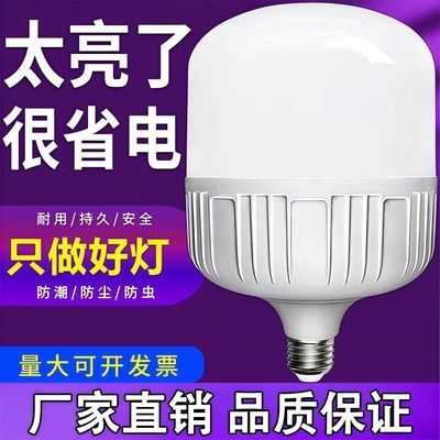 【省电大灯泡】led节能灯泡超亮白光护眼家用E27螺口草坪灯批发