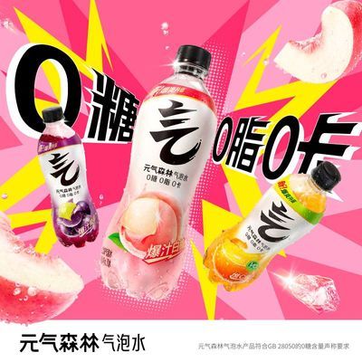 【2箱30瓶】元气森林0糖0脂0卡气泡水480mL*15瓶整箱装