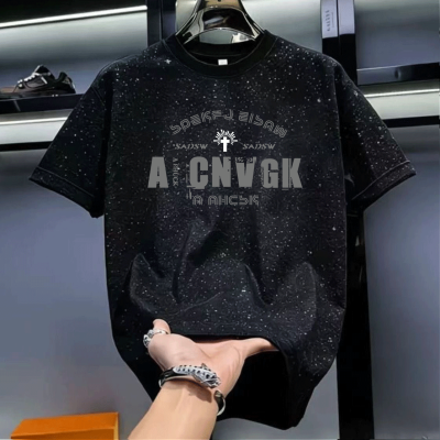 奥特莱斯～专柜剪标撤回外贸满天星短袖T恤夏韩版休闲百搭圆领半