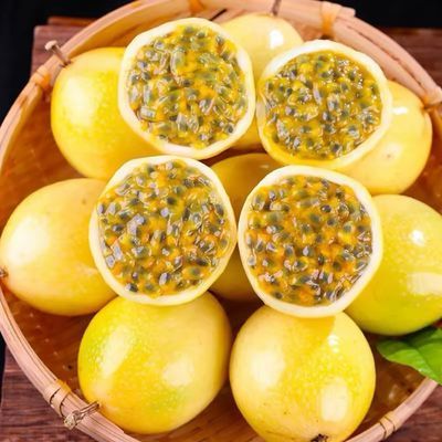 黄金百香果钦蜜9号整箱30个左右(30-45g/个)果园直批