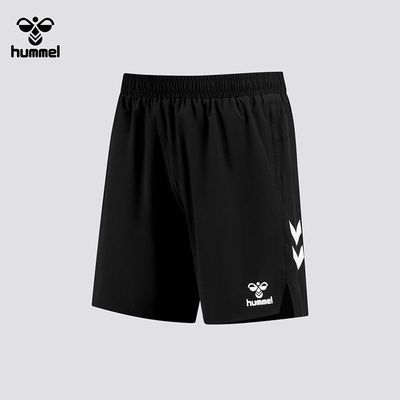 【Hummel】梭织运动短裤男士夏季速干薄款训练休闲跑步健身冰丝五分裤