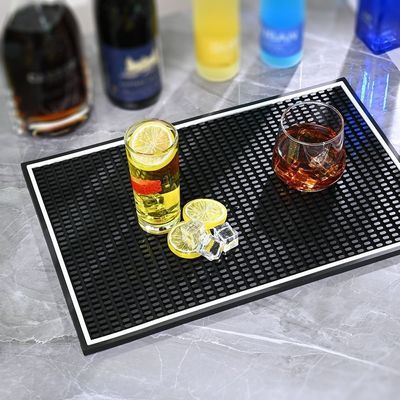 新款加厚白边吧台垫奶茶店咖啡机咖啡角布置调酒吧台垫易收纳吧垫