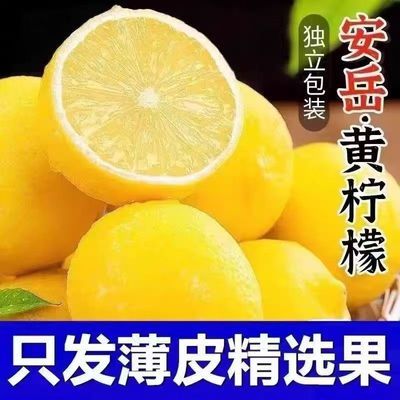 正宗安岳黄柠檬应季当季新鲜皮薄多汁榨汁切片孕妇奶茶柠檬水批发