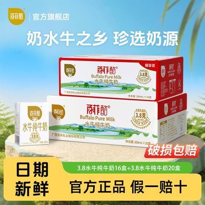 【到手36盒】百菲酪水纯牛奶20盒+16盒纯牛奶学生儿童早餐奶囤货