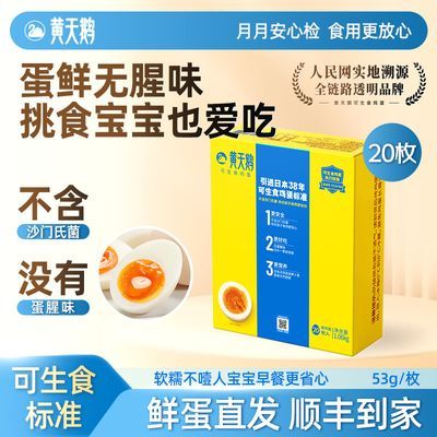 【黄天鹅鸡蛋】20枚礼盒装 可生食鸡蛋品质新鲜鸡蛋 1.06kg一整箱