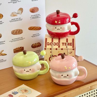 云朵少女心ins陶瓷马克杯生日礼物带盖勺情侣办公送礼礼品套装