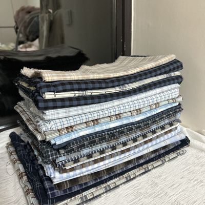 清仓复古格子碎布头福袋日系布料DIY大肠发圈衬衫手工娃衣布面料