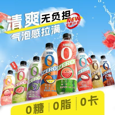 龙梦圆果味饮料果味组合款式饮料果味汽水饮料0脂0卡500ml*9瓶