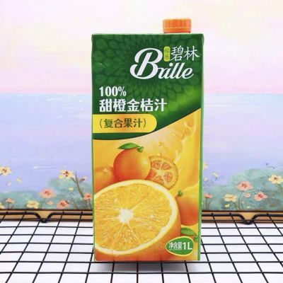 碧林100%纯果汁,1L*6盒和1L*12盒,甜橙金桔汁碧林果汁1l