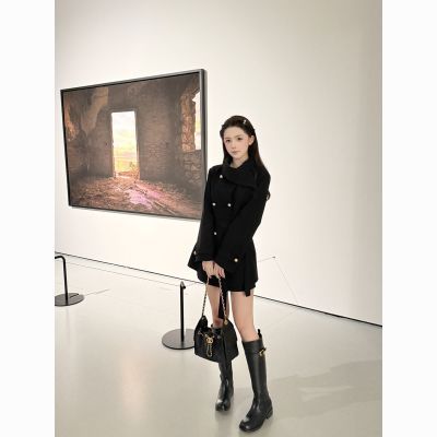 【UU&MM】风衣外套女2026秋冬法式围脖设计小众高级气质显瘦双排大衣