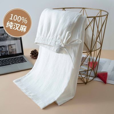 清仓捡漏100%纯汉麻直筒裤女不缩水2026夏薄高腰慵懒垂感阔腿裤