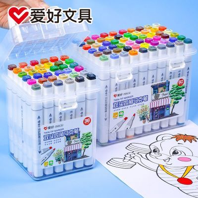 【爱好】Pm554马克笔双头油性墨水方形笔杆美术生专业绘画笔涂鸦笔