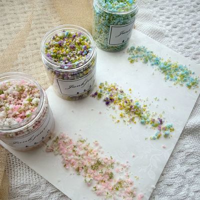 混色树粉春系列手帐垃圾杂志碎花大颗粒混色樱花卡砖花花diy造景