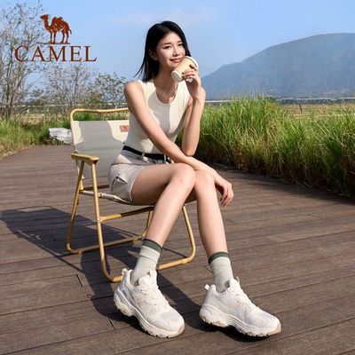 骆驼运动鞋女男款缓震慢跑鞋子四季厚底复古老爹鞋运动休闲百搭