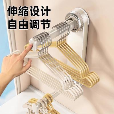 免打孔吸盘衣架收纳架 阳台壁挂家用衣架整理置物架