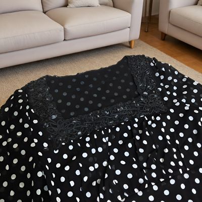【哥家剪标特价处理】女神夏季长袖波点速干锦纶面料季淡人穿搭