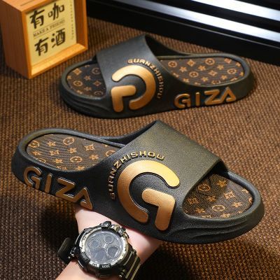 斯达迪男款居家室内凉拖鞋可外穿厚底潮拼色浴室洗澡夏季一字拖男