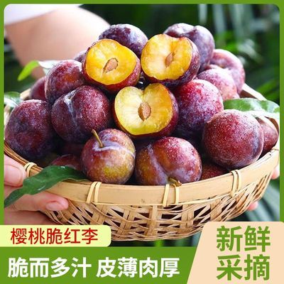 正宗四川脱骨李子脆甜青红脆李樱桃李小脆红应季水果现摘现发优惠商品图片