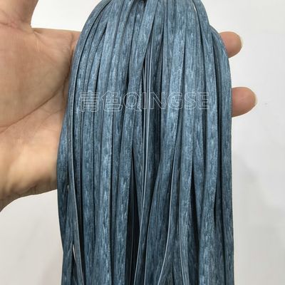青色家新品牛仔蓝仿皮藤 5.0宽仿皮藤条手工编织材料编包diy爆款