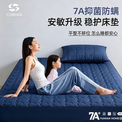 与眠A类防螨全包床笠单件阻螨贡缎床垫单人双人保护罩席梦思床罩优惠商品图片