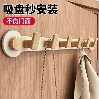 吸盘式门后挂钩入户门免打孔挂衣钩卧室门后挂衣架帽钩衣柜置物架优惠商品图片