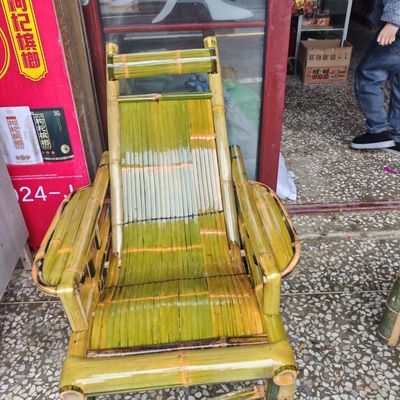 竹子躺椅庭院中式懒人怀旧阳台椅子午休手工靠背椅老人午睡传统