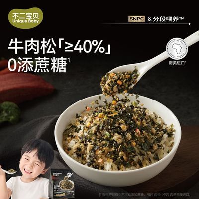 【不二宝贝】牛肉松海苔碎拌饭料即食搭婴儿幼儿童宝宝健康辅食零食优惠商品图片